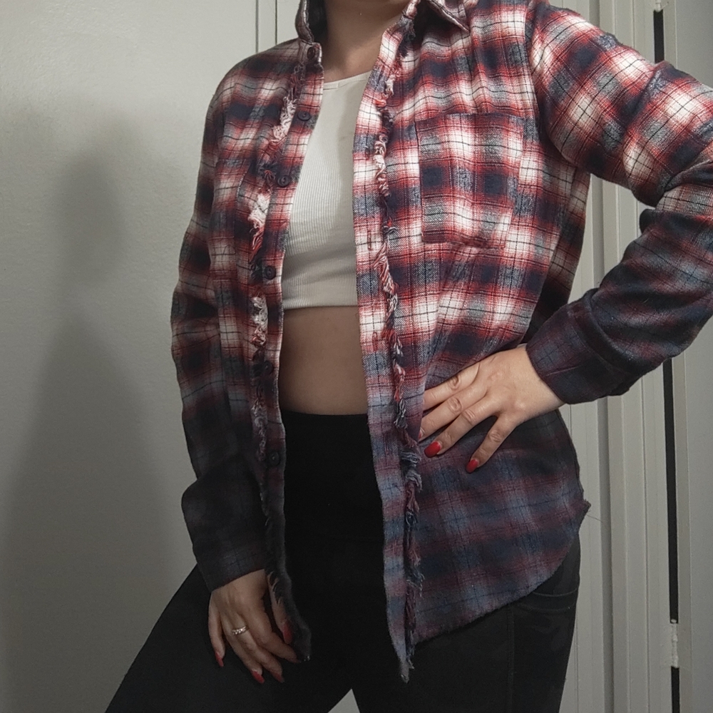 Two tone fade flannel